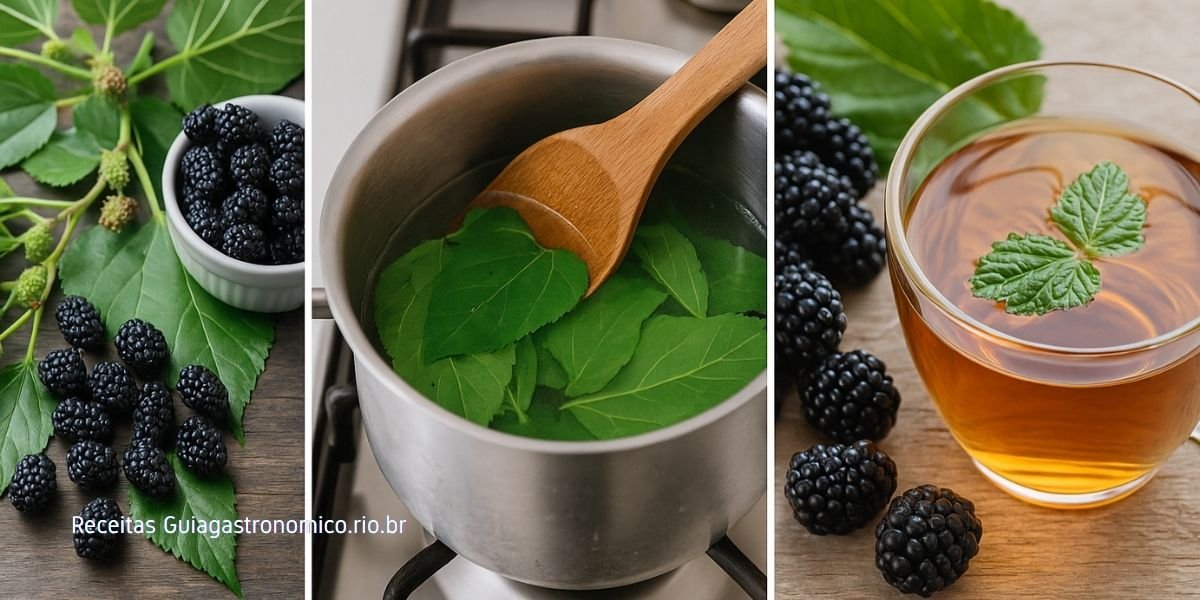 Como fazer chá de amora com folha verde